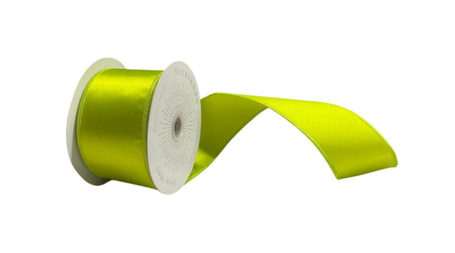 Lime Satin Ribbon