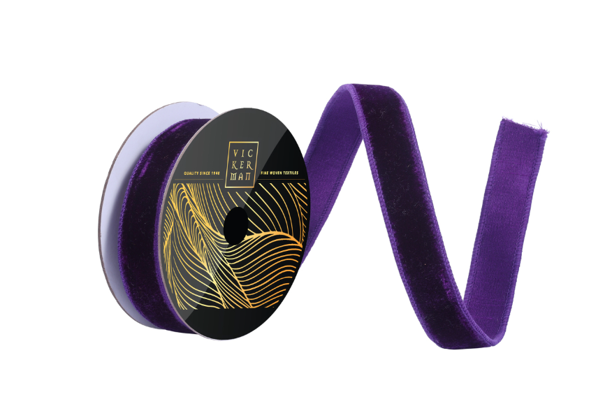 Velvet Ribbon with Dupion Backing
