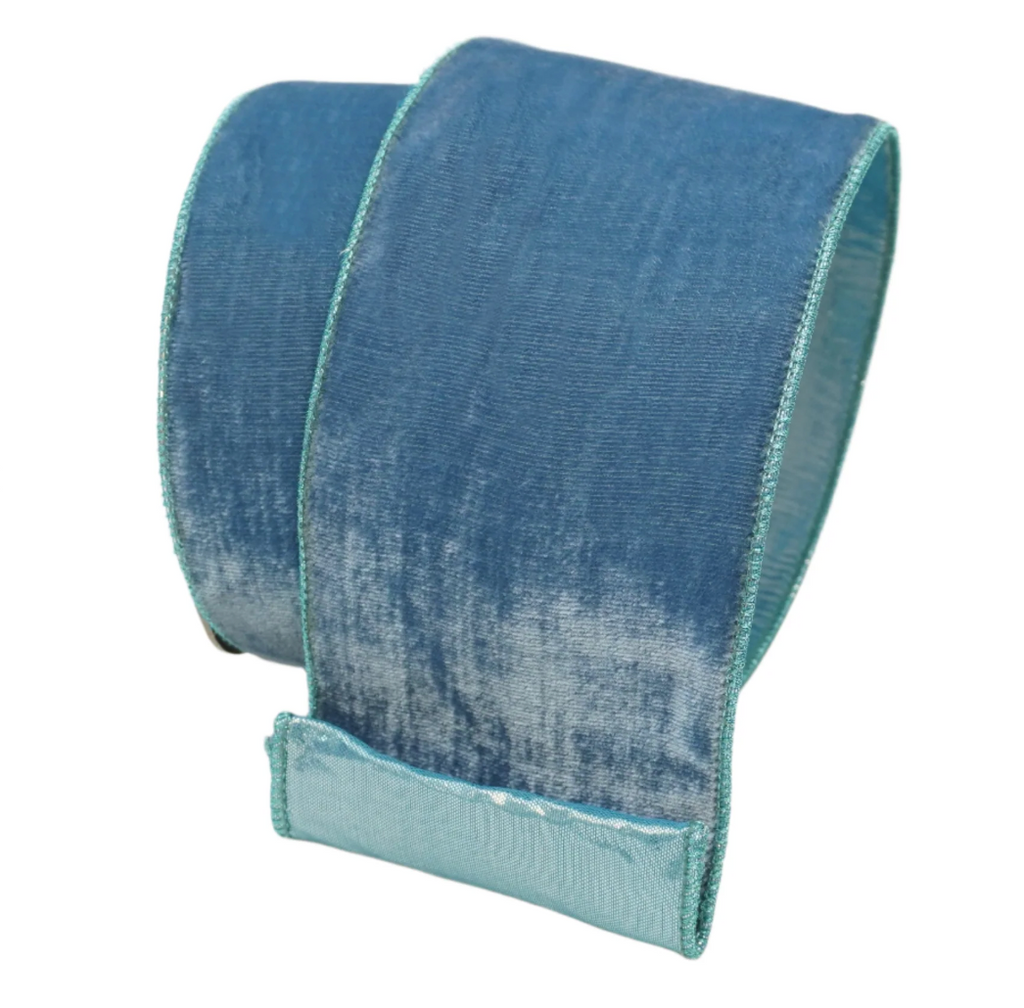 Velvet Luster Ribbon- Steel Blue