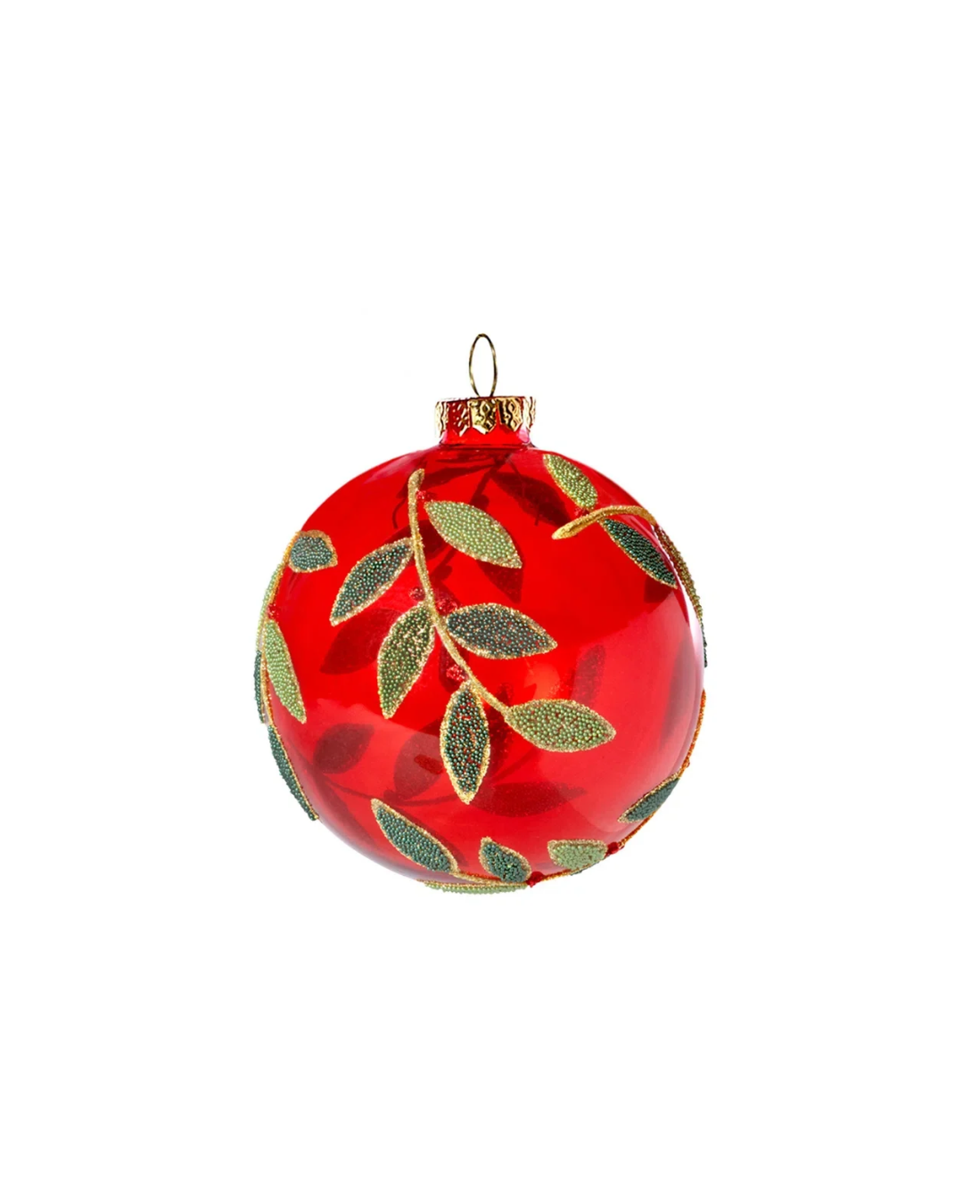 Beaded Leaf Pattern Ornament