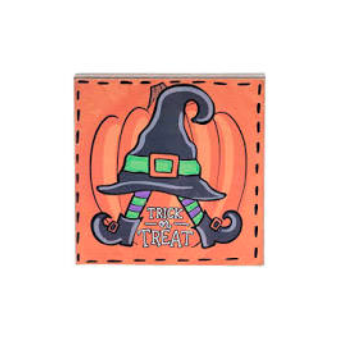 Trick or Treat  Wood Block