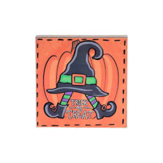 Trick or Treat  Wood Block