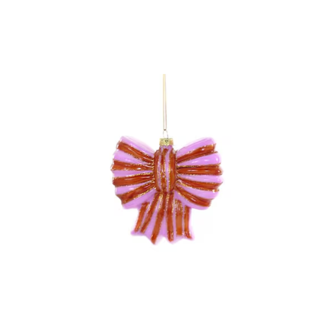 Striped Bow Ornament