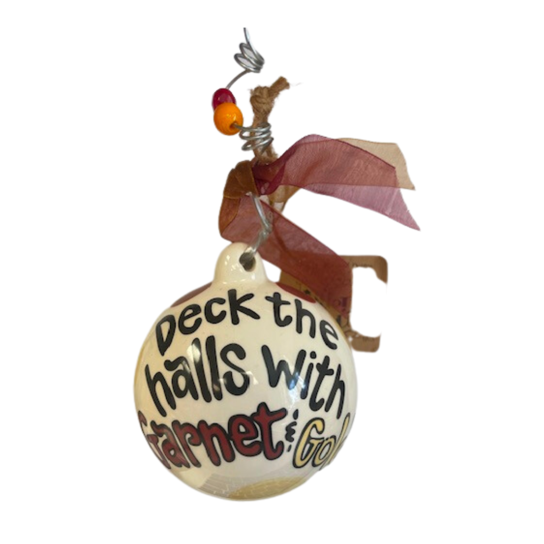 FSU- Deck the Halls with Garnet & Gold Ornament