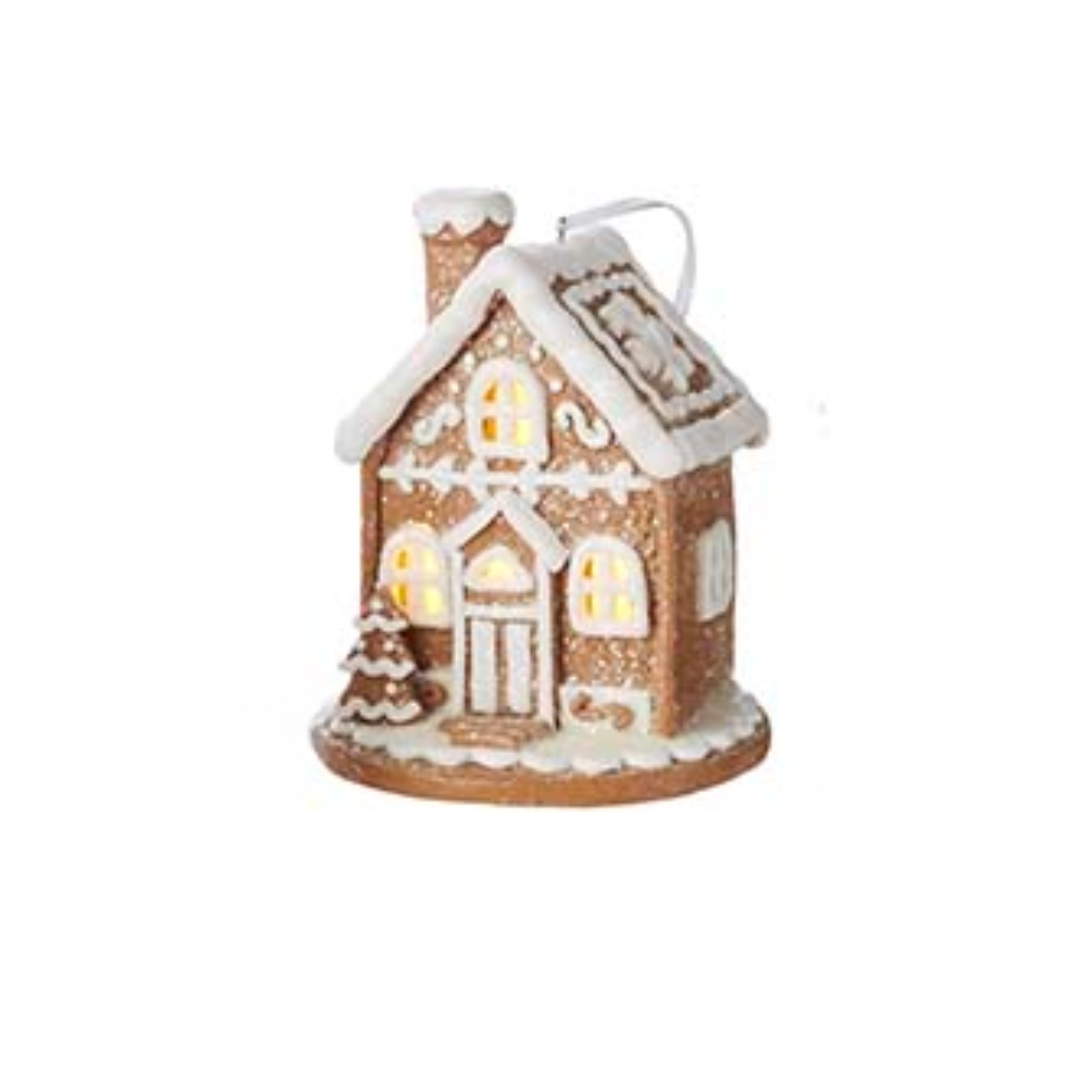Lighted Gingerbread House Ornament