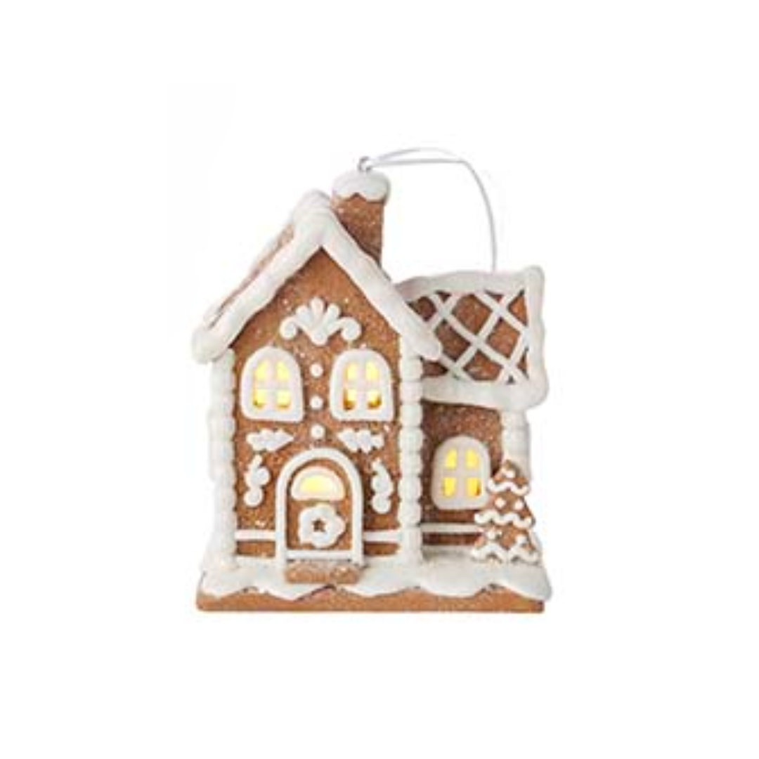 Lighted Gingerbread House Ornament