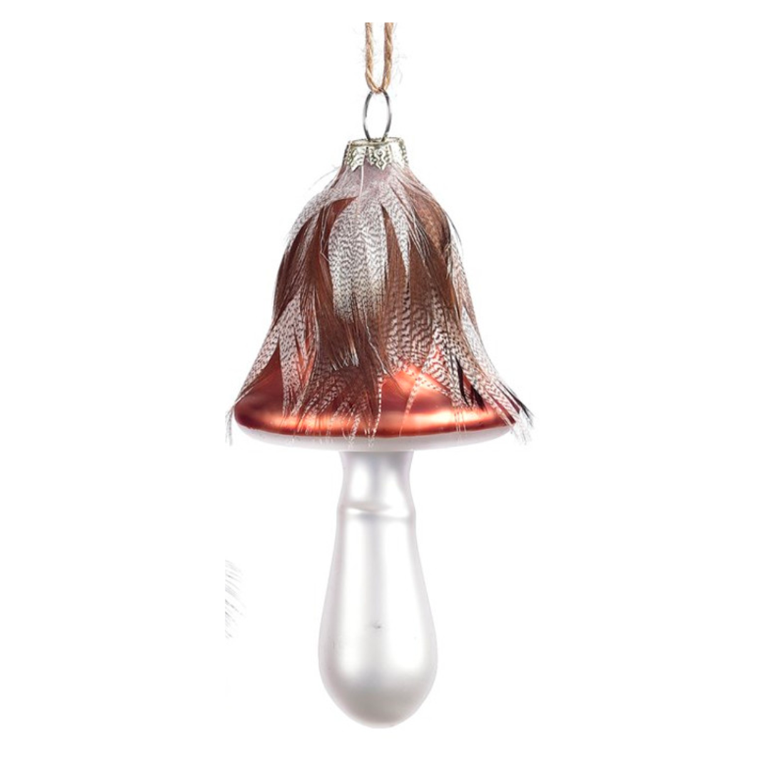 Glass Mushroom Ornament