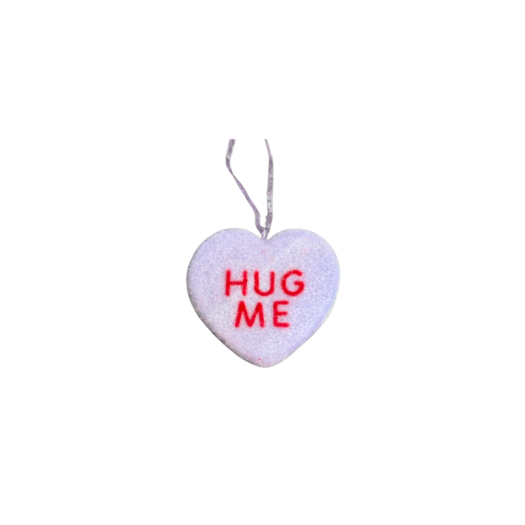 Flocked Conversation Heart- Small