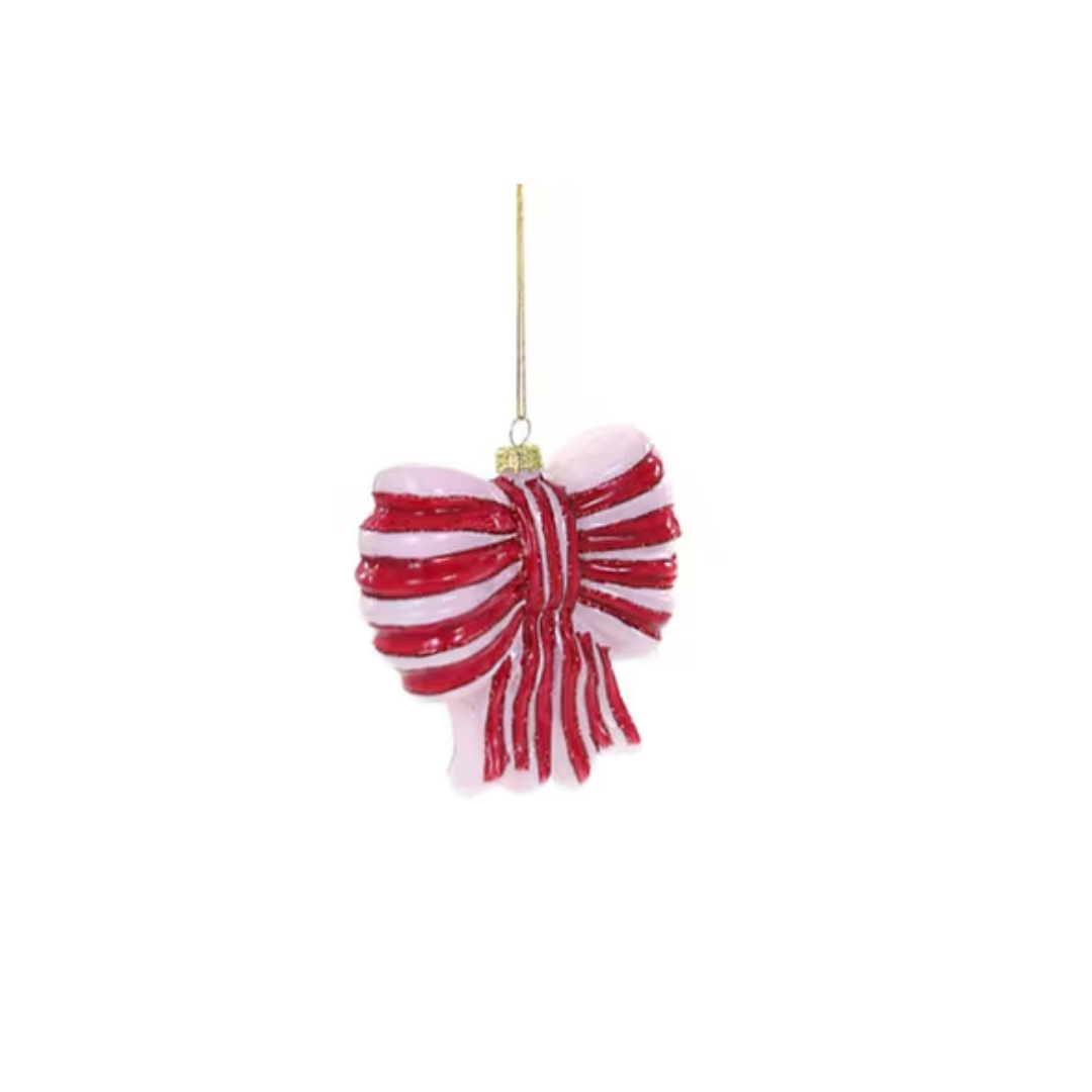 Striped Bow Ornament