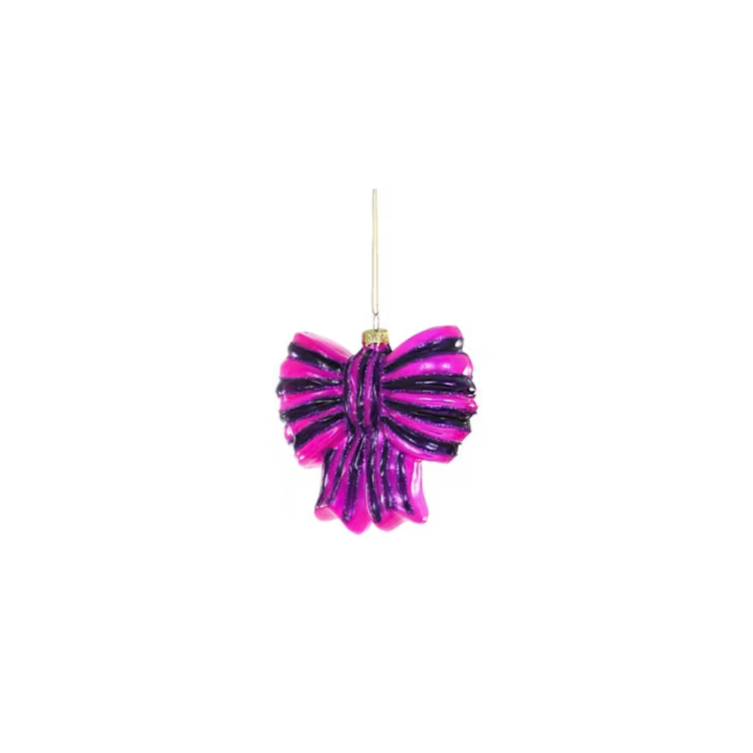 Striped Bow Ornament