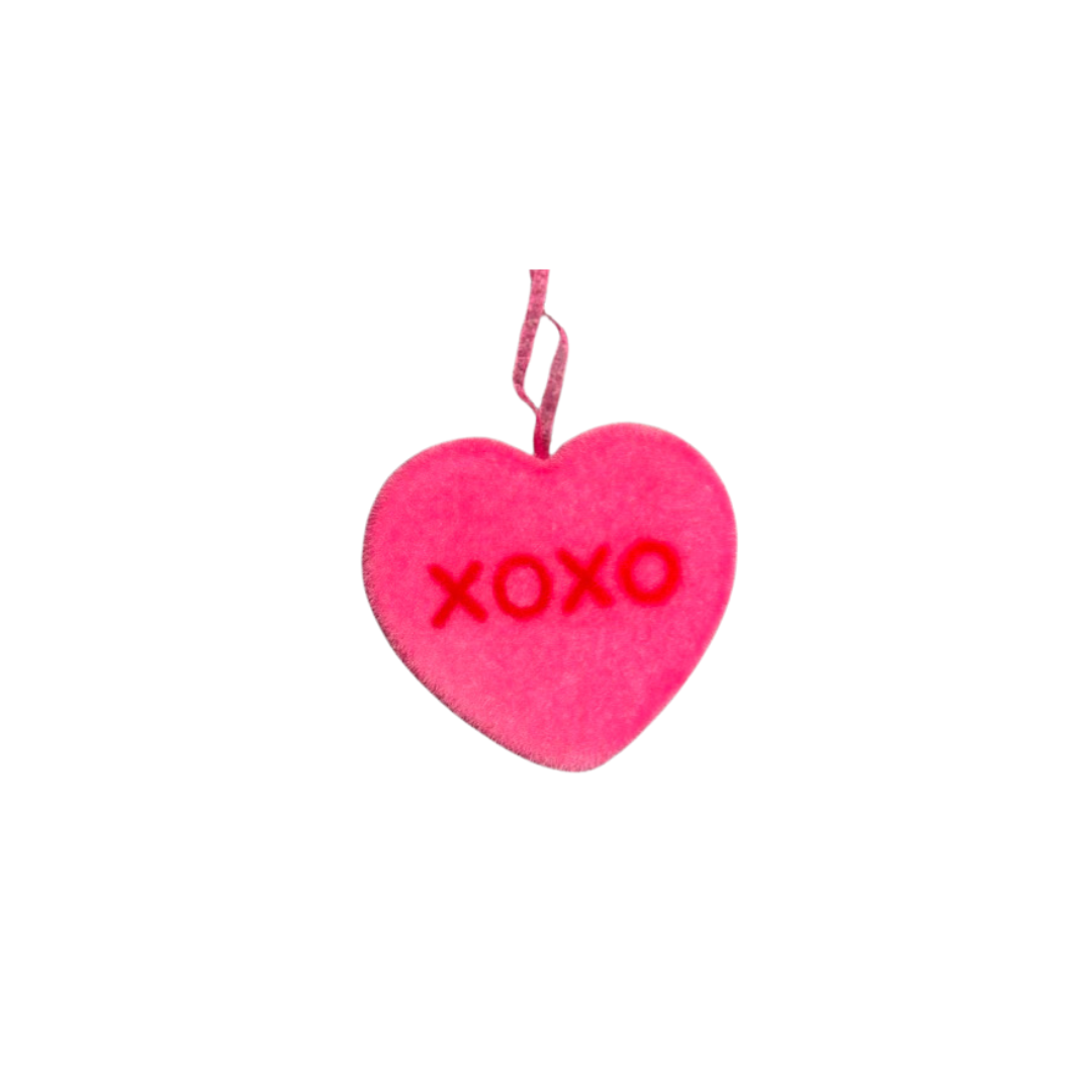 Flocked Conversation Heart- Small