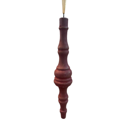 Wood Finial- Antique Red