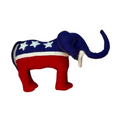 Red Elephant with Flag Ornament