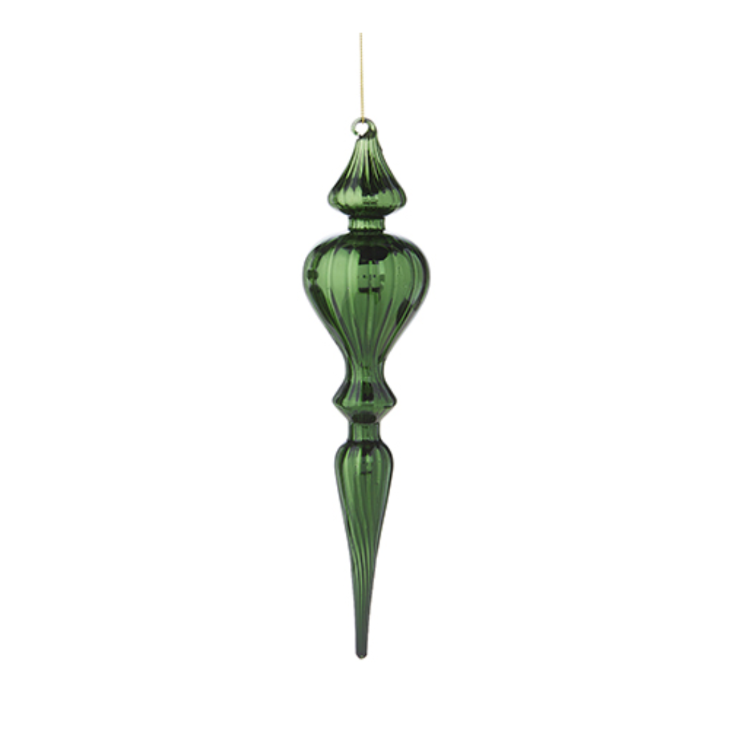 Green Finial Ornament- 11.75"