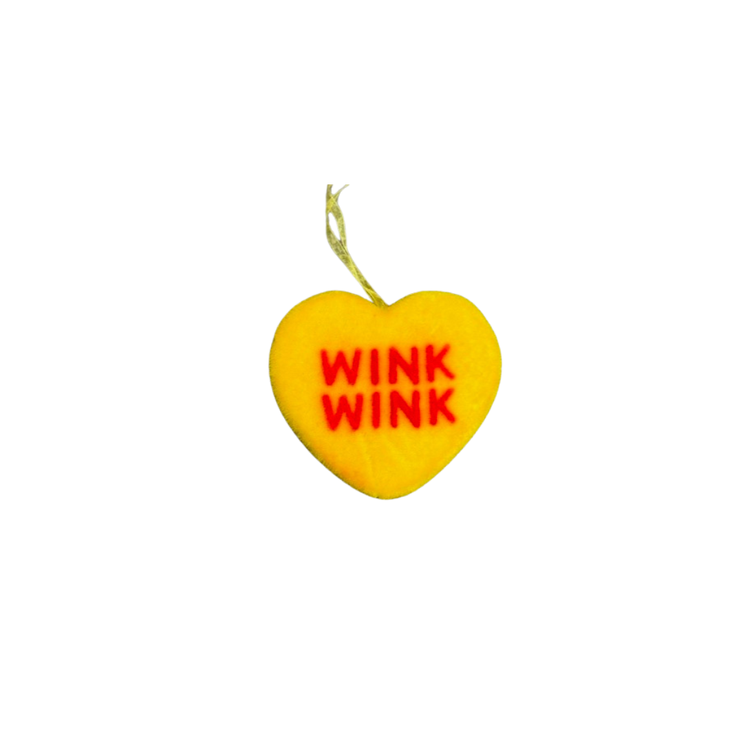 Flocked Conversation Heart- Small