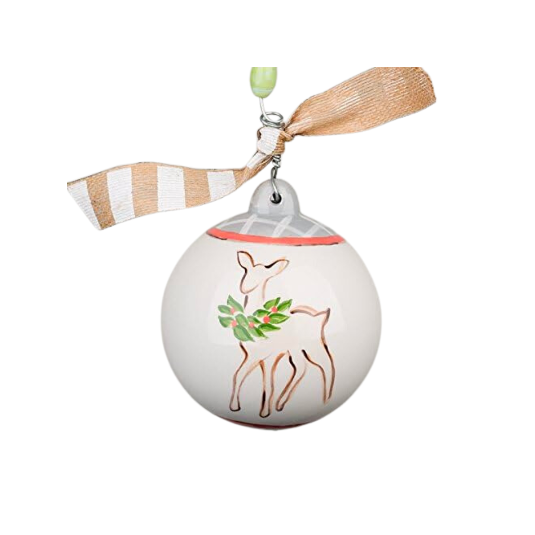 Baby's First with Fawn Ball Ornament