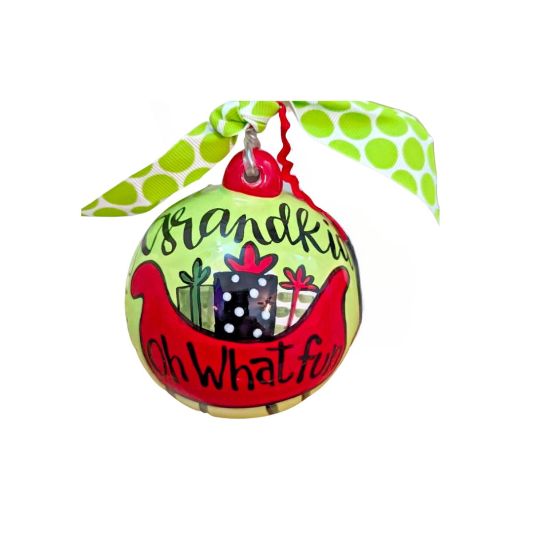 Grandkids Oh What Fun Ball Ornament