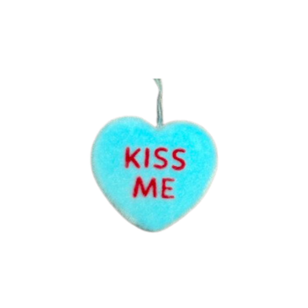 Flocked Conversation Heart- Small