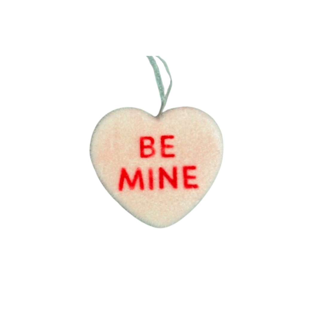 Flocked Conversation Heart- Small