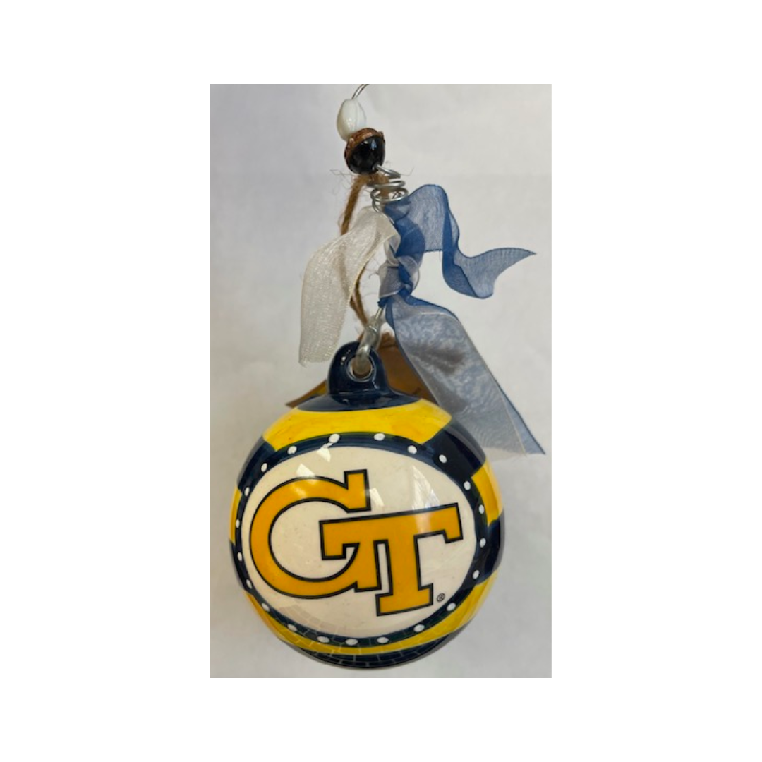 Georgia Tech Stripe Ornament