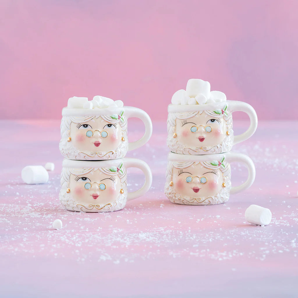 Mrs Papa Noel Mug, White
