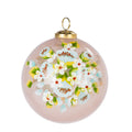Translucent Glass Ornament w/ Floral Design