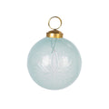 Translucent Light Blue Etched Glass Ornament