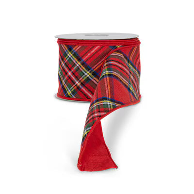 Red Tartan Plaid Ribbon