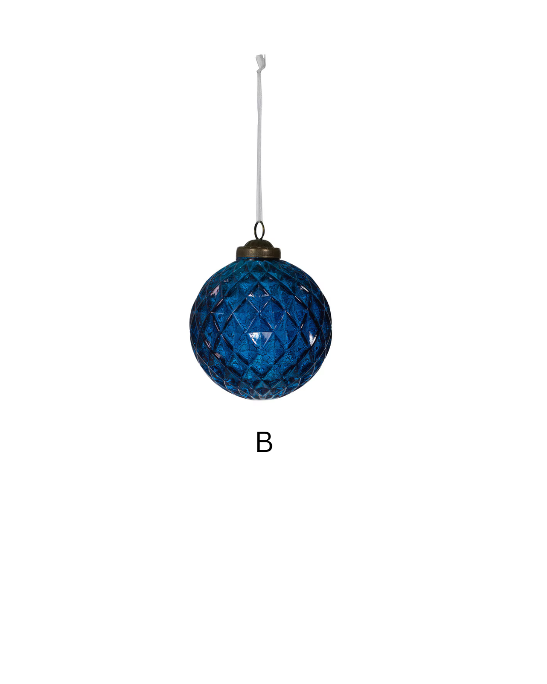 Textural Opaque Ball Glass Ball Ornament