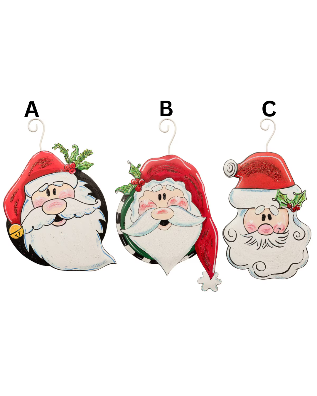 Mustache Santa Ornament