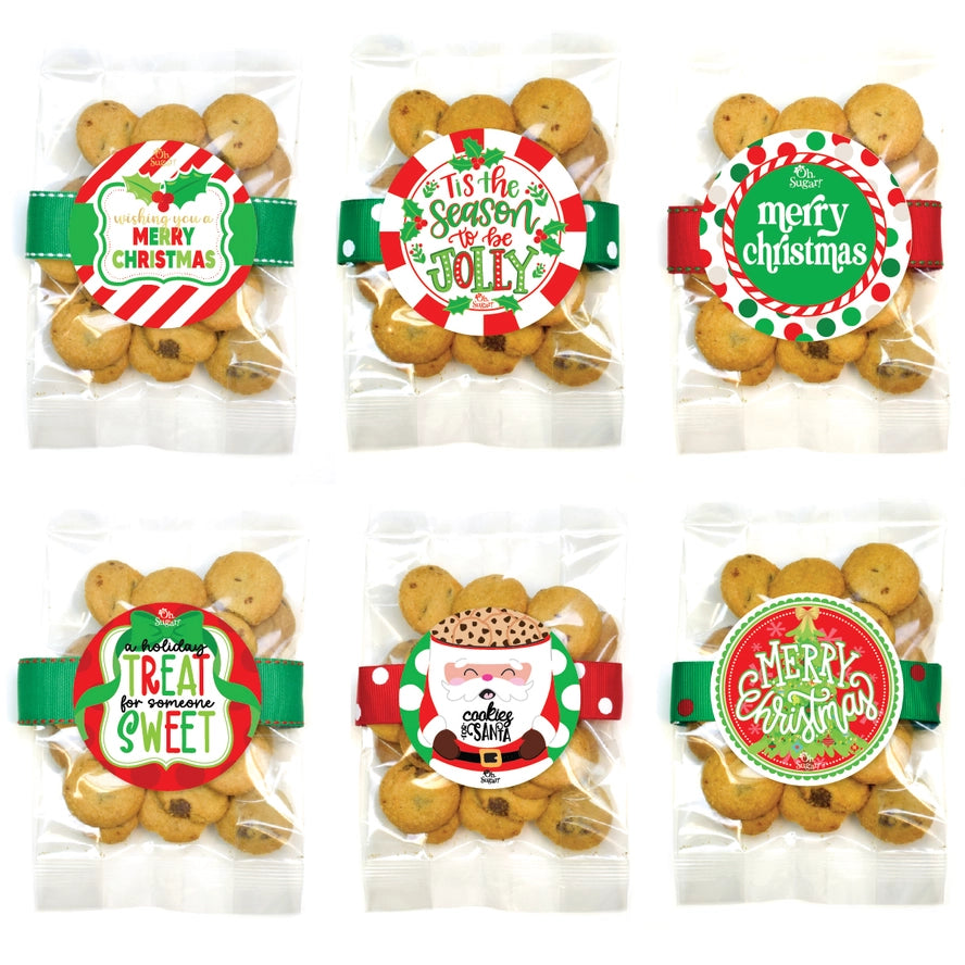 Christmas Holiday Small Cookie Bag- Chocolate Chip
