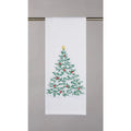 Snowy Tree Embroidered Kitchen Towel