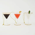 Martini 3pc Glass Ornament Set