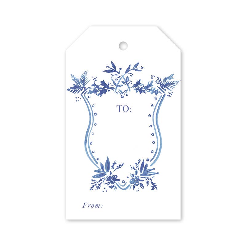 Blue Toile Gift Tags