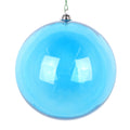Turquoise Matte Clear Ball Ornament