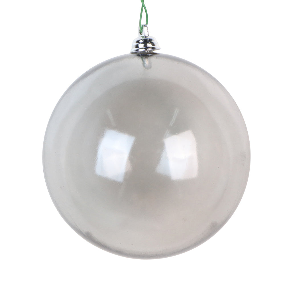 Silver Matte Clear Ball Ornament