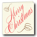 Chocolate Ecru Merry Christmas Script Gift Cards