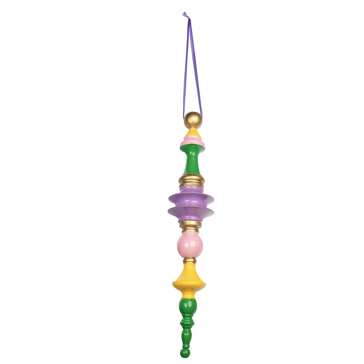 Purple Merry & Bright  Ornament Finial