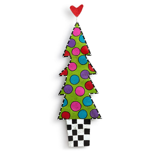 Christmas Tree with Heart Door Hanger