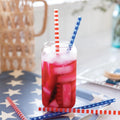 Red Stripe/Blue Star Reusable Straws