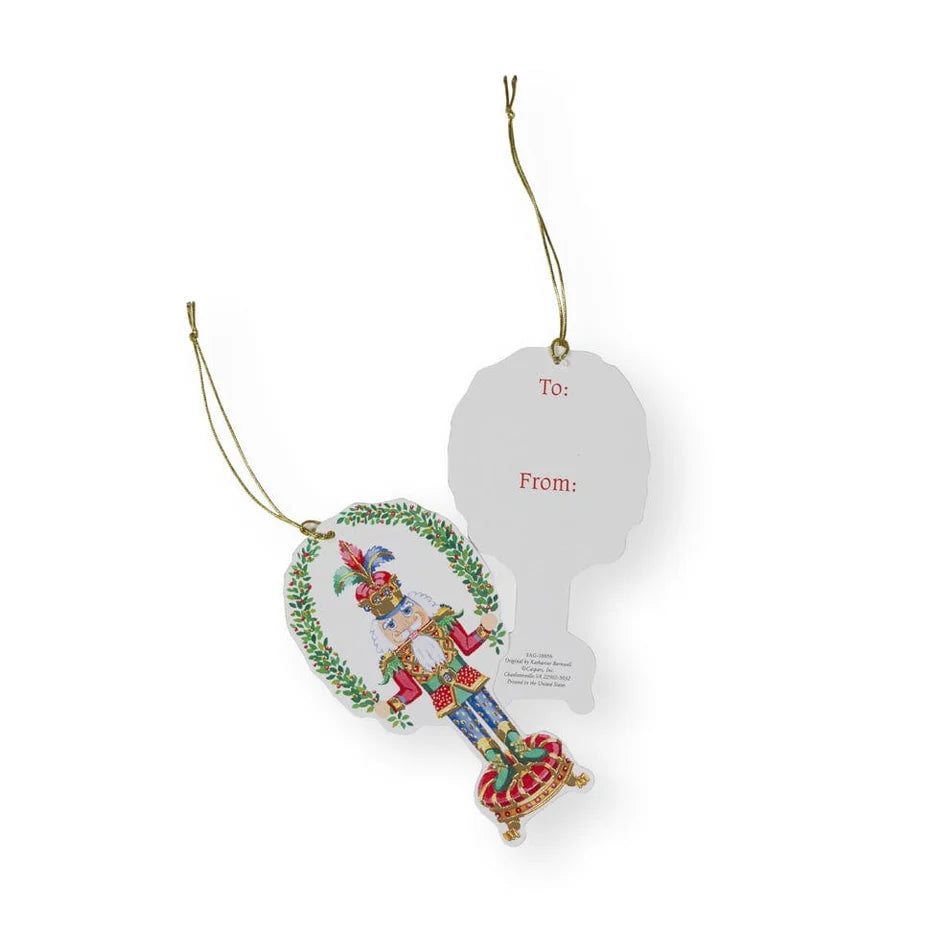 Nutcracker Christmas Foil Ornament Tag W/Header