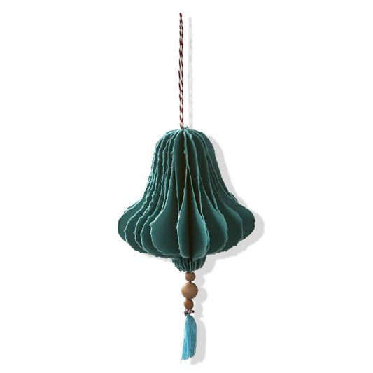 Paper Bell Honeycomb Ornament- Turquoise