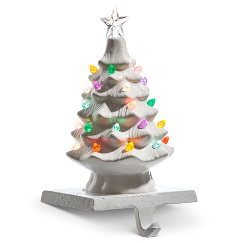 Vintage Lighted Tree Stocking Holder