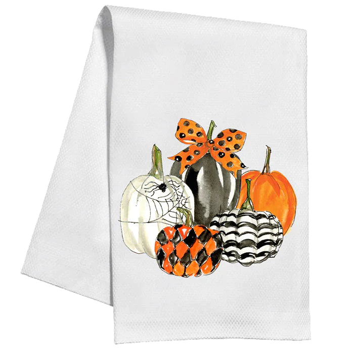 Handpainted Pumpkin Assortment Kitchen Towel