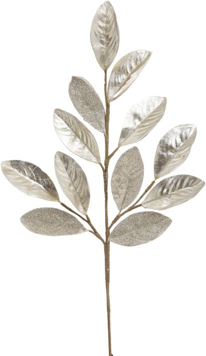 Guilded Magnolia Leaf Spray 27"