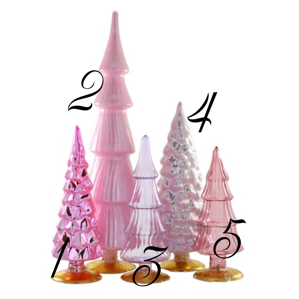 Set of 5 Hue Trees, Rose
