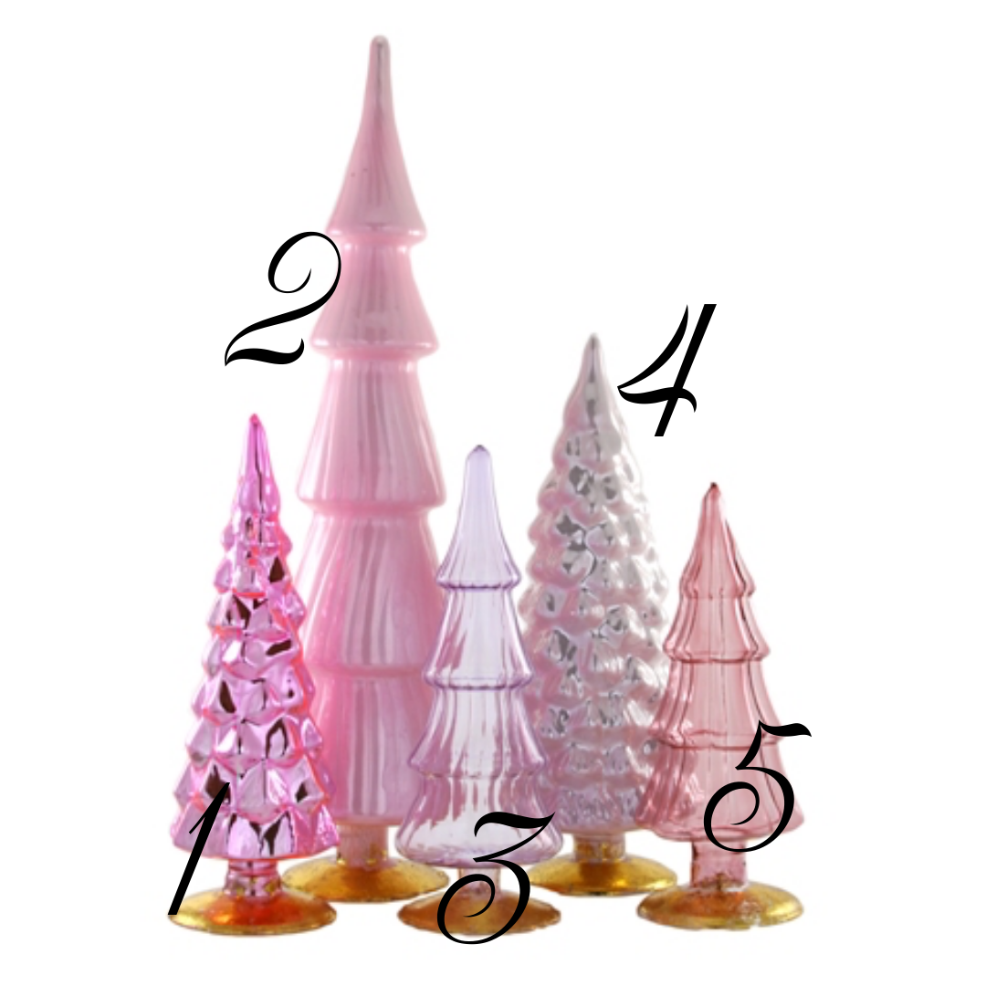 Set of 5 Hue Trees, Rose