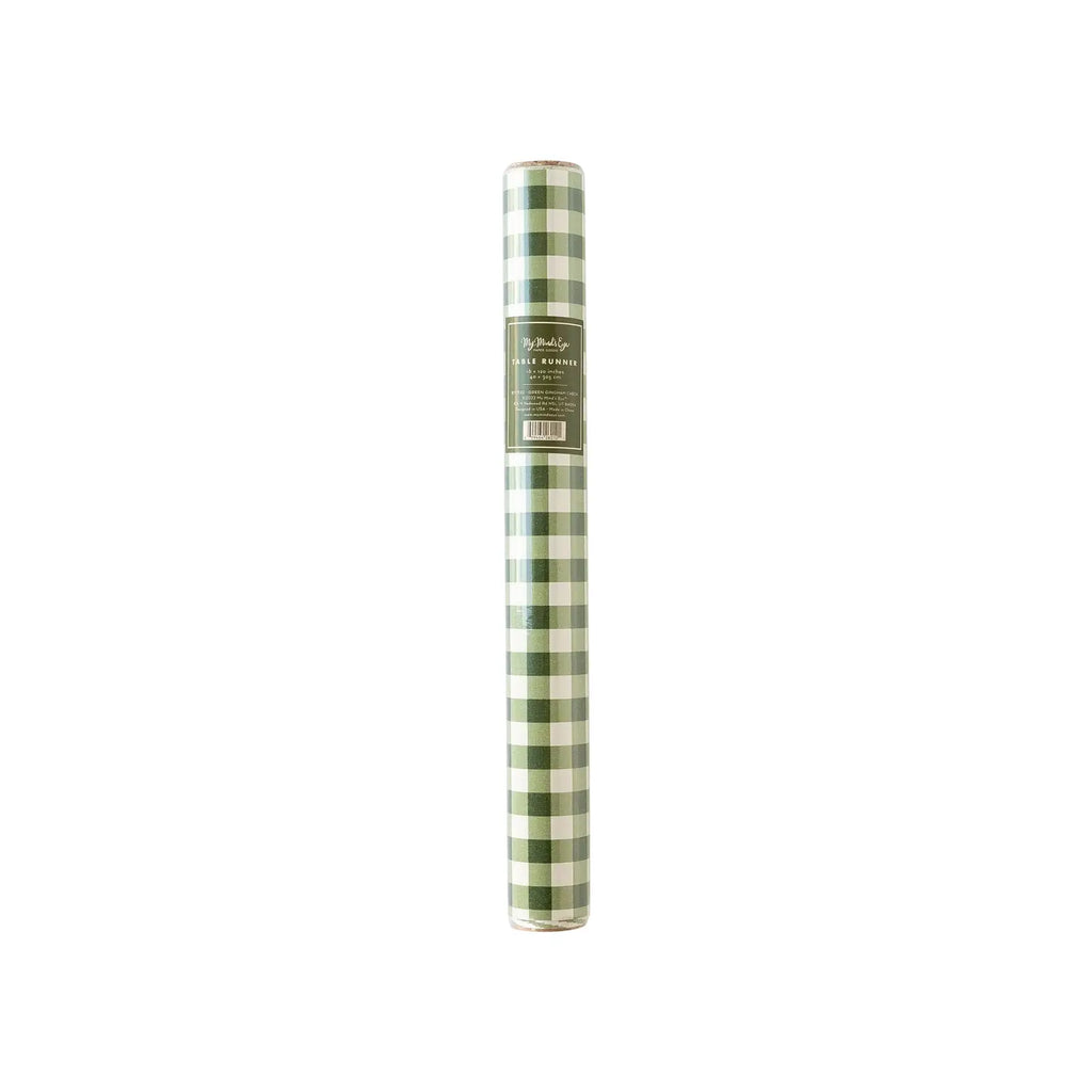 Green Gingham Table Runner