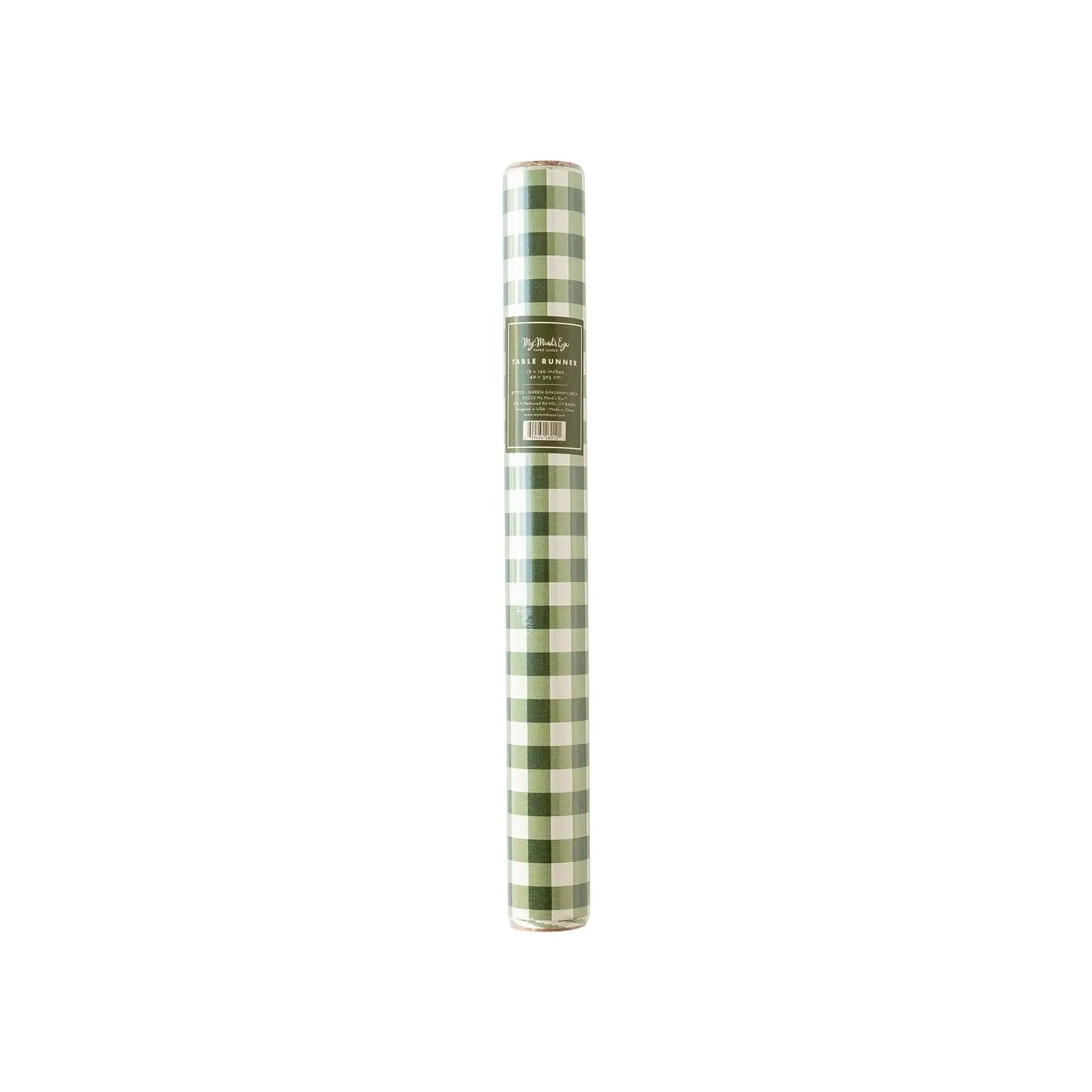 Green Gingham Table Runner