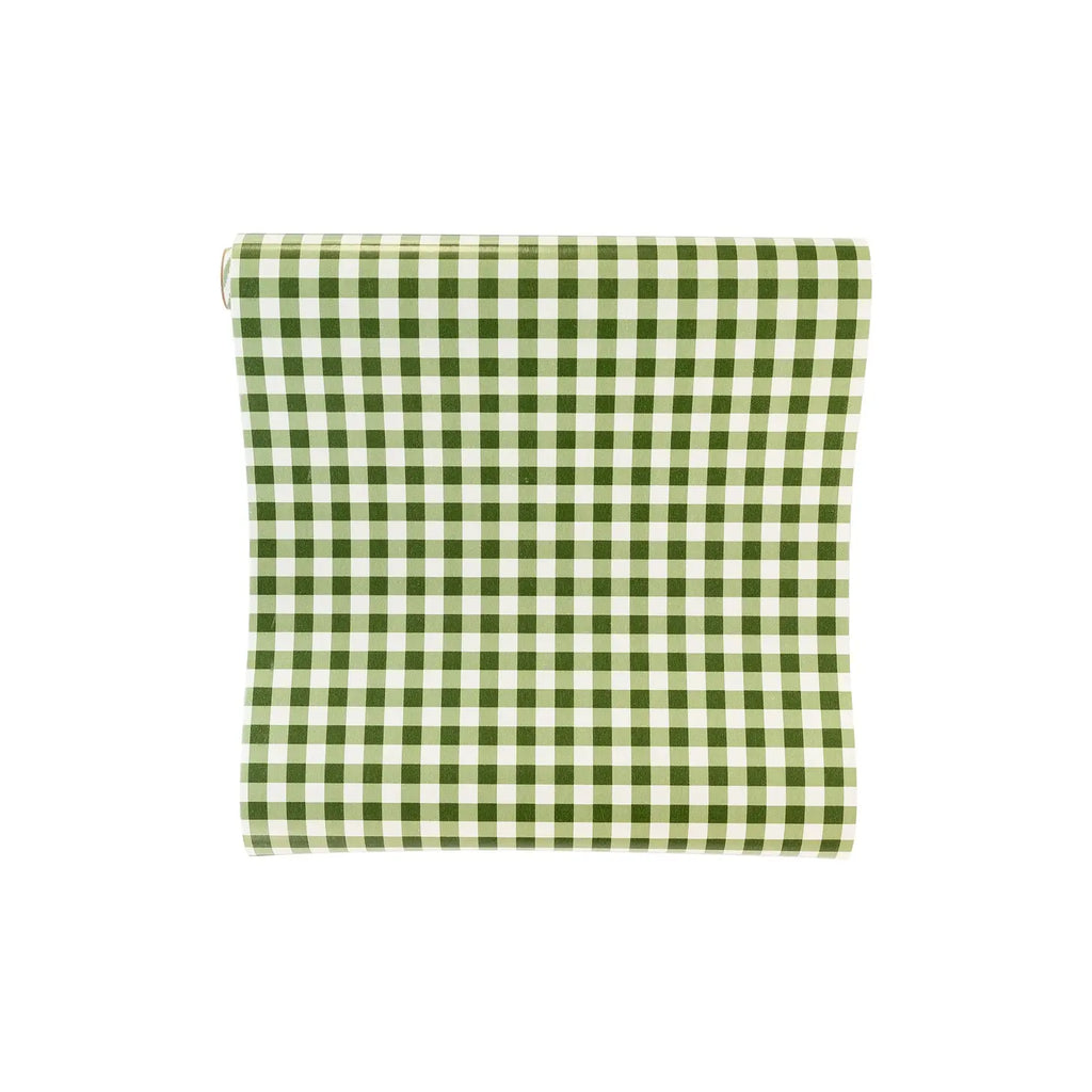 Green Gingham Table Runner